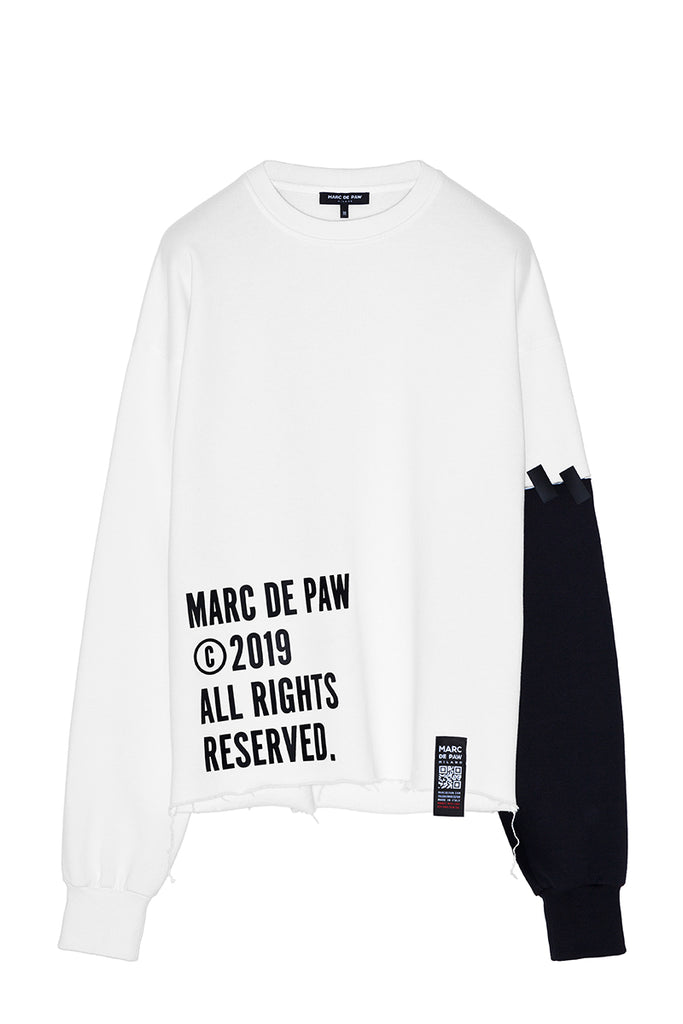 White hot sale branded sweatshirt
