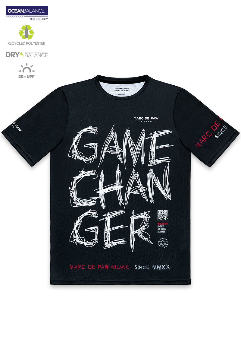 Game Changer Black T-Shirt – Tennis, Padel & Pickleball – Marc De Paw