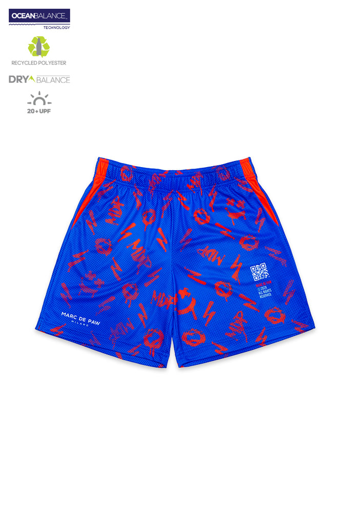 Royal Blue MDP monogram Tennis & Padel Shorts