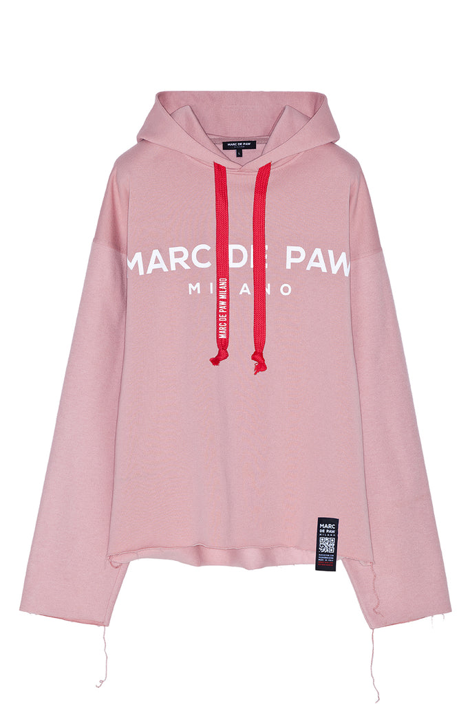 Rose logo Hoodie with inside out sleeves