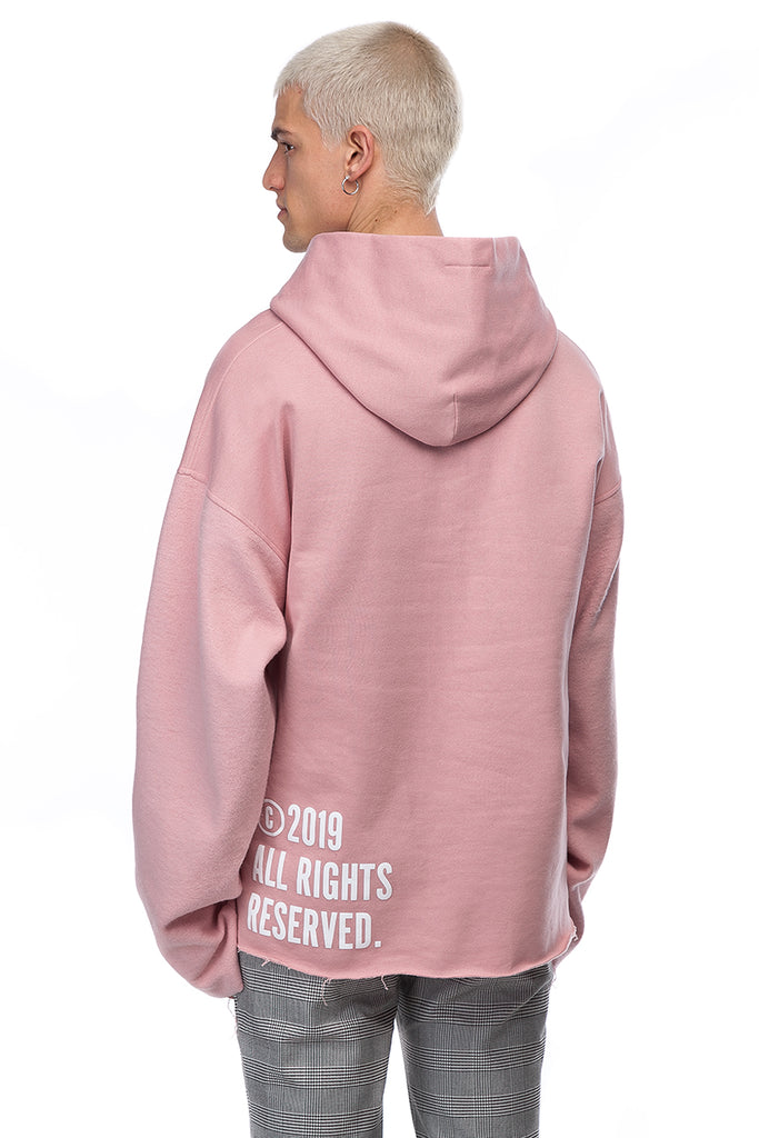 Rose logo Hoodie with inside out sleeves