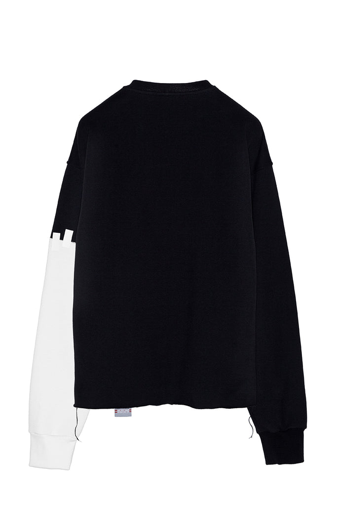 Black Sweatshirt with contrast sleeve