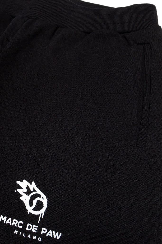 Black 100% heavy cotton Shorts with Fire ball logo