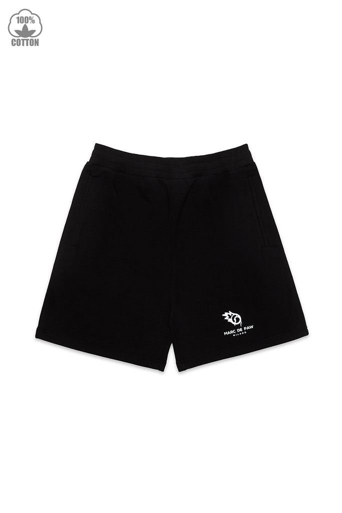 Black 100% heavy cotton Shorts with Fire ball logo