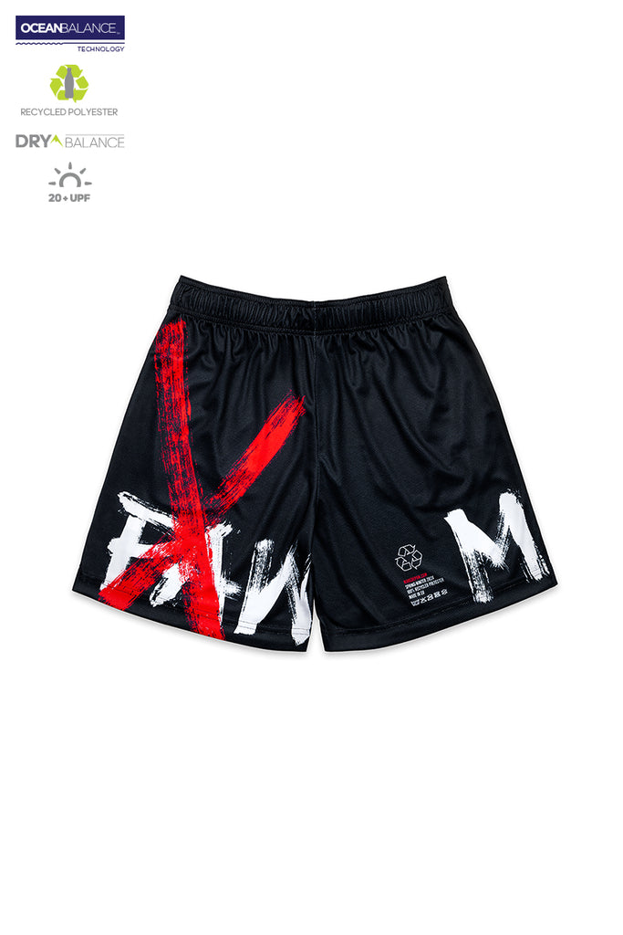 Black Tennis Shorts, MDP paint brushed logo