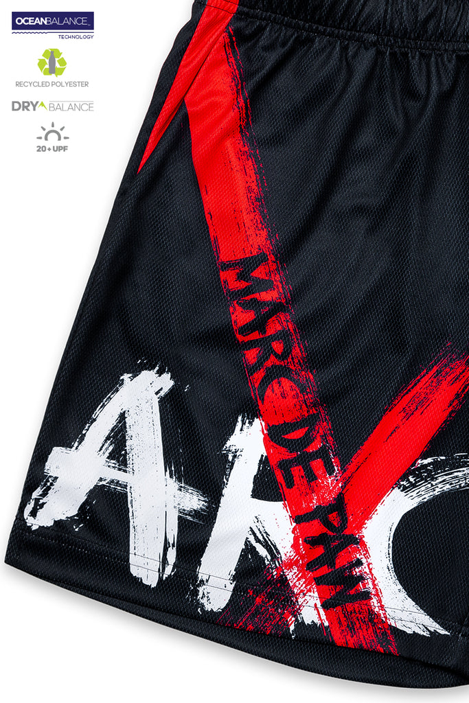 Black Tennis Shorts, MDP paint brushed logo