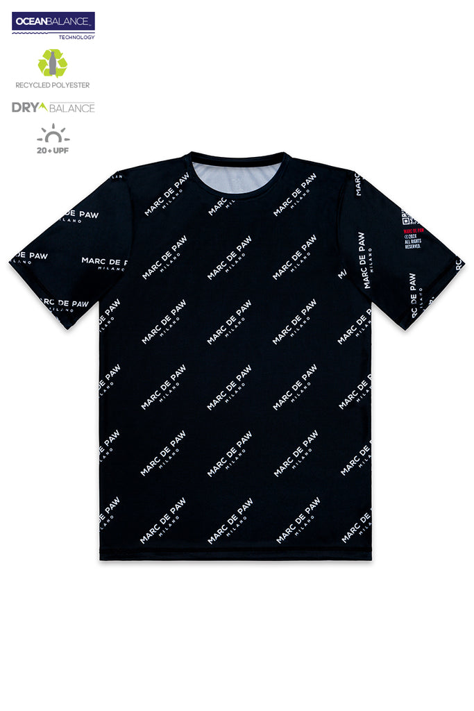 <B>LAST PIECES!</B><BR>Allover logo Black Tennis T-Shirt