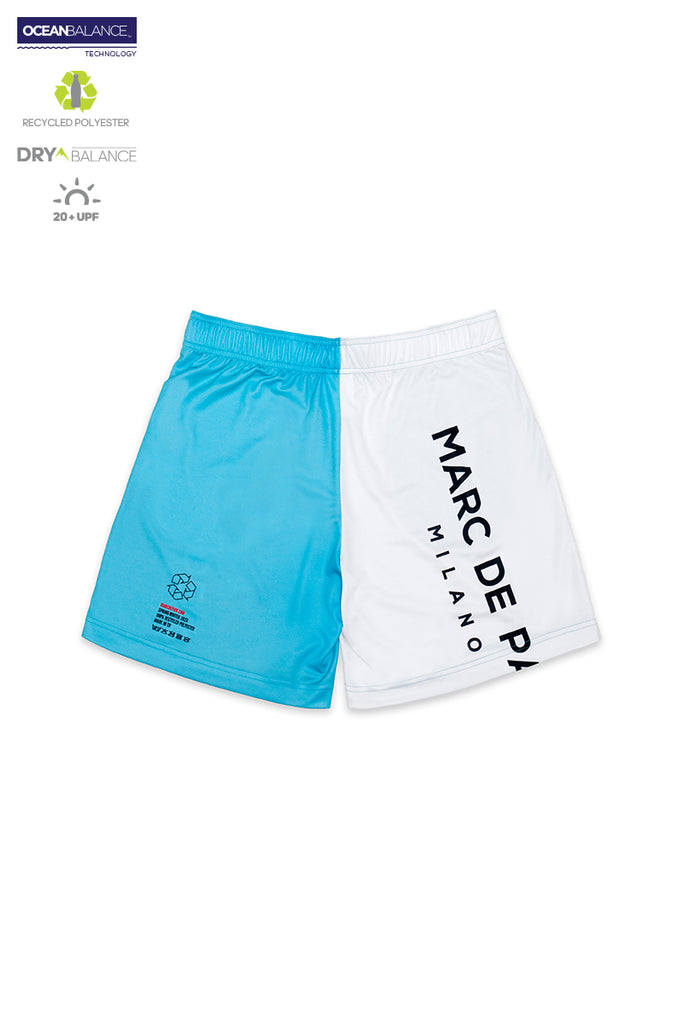 <B>LAST PIECES!</B><BR>Color-blocking Tennis Shorts azure, black and white