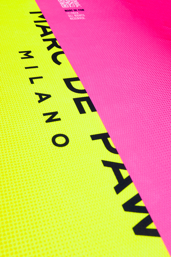 Neon Yellow & Neon Pink gradient Color-blocked Tennis T-Shirt