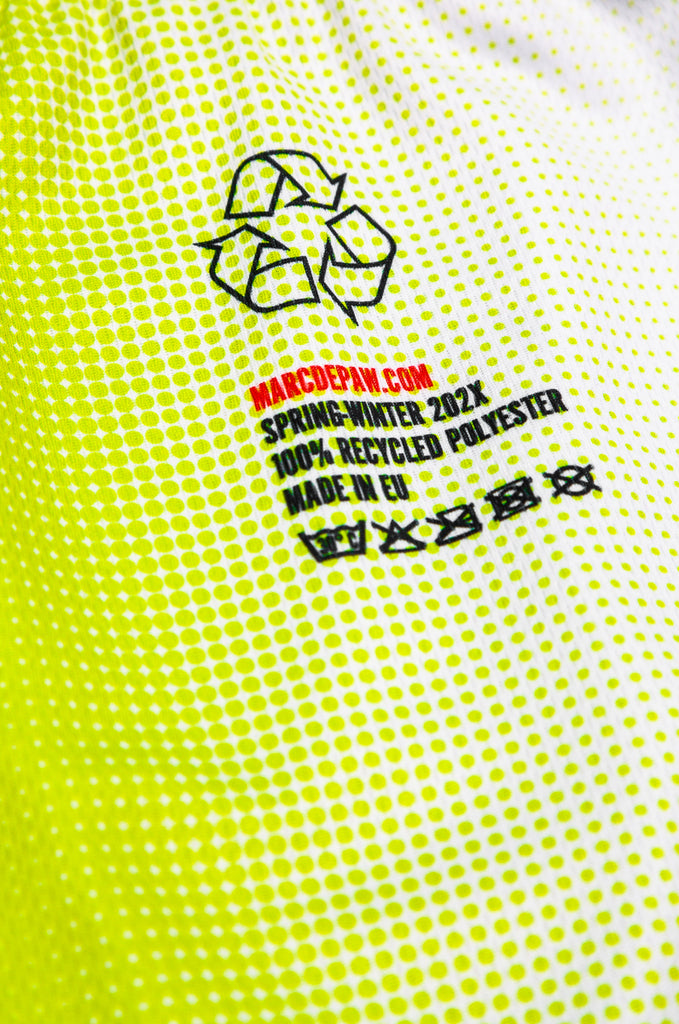 Lime-White & Black-Grey gradient Color-blocked Tennis Shorts