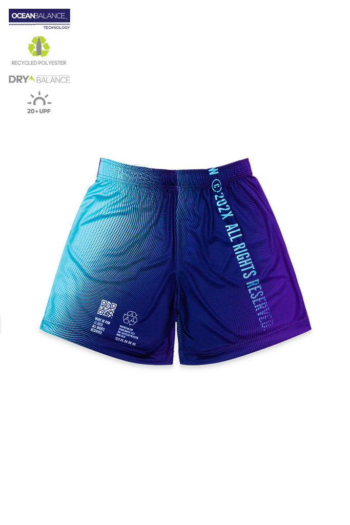<B>LAST PIECES!</B><BR>Violet-Blue-Aquamarine gradient Tennis Shorts
