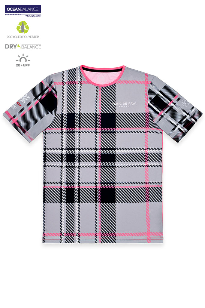 <B>SOLD OUT!</B><BR>Neon Pink Tartan Tennis T-Shirt